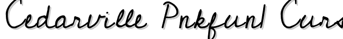 Cedarville Pnkfun1 Cursive font